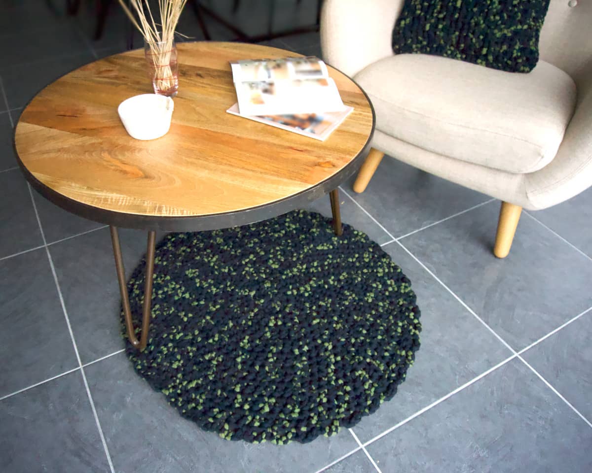 am-cla-tapis-rond-crochet-noir-vert-75-cm-coton-recycl image 4
