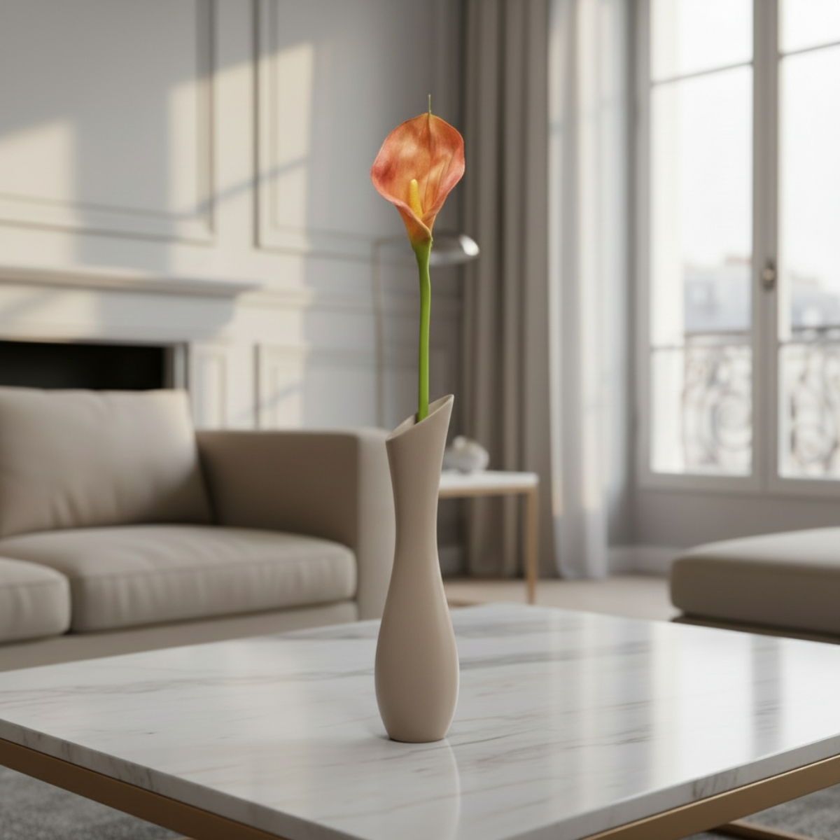 sia-deco-noah-tige-d-arum-artificiel-orange-78-cm image 2