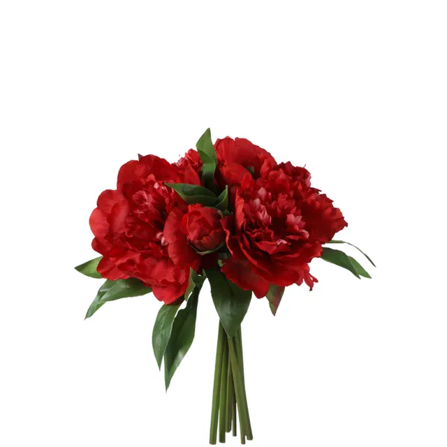 sia-deco-noah-bouquet-pivoines-artificielles-28-cm-rouge image 1