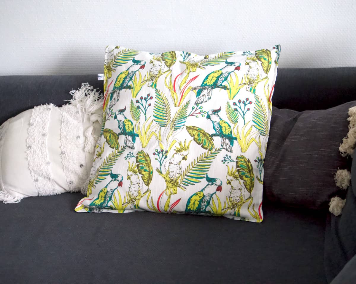 am-cla-coussins-housse-de-coussin-50x50-tropicale-jaune-vert image 2