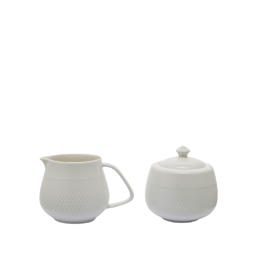 sia-deco-alba-c-cile-sucrier-et-pot-lait-porcelaine-blanc image 1
