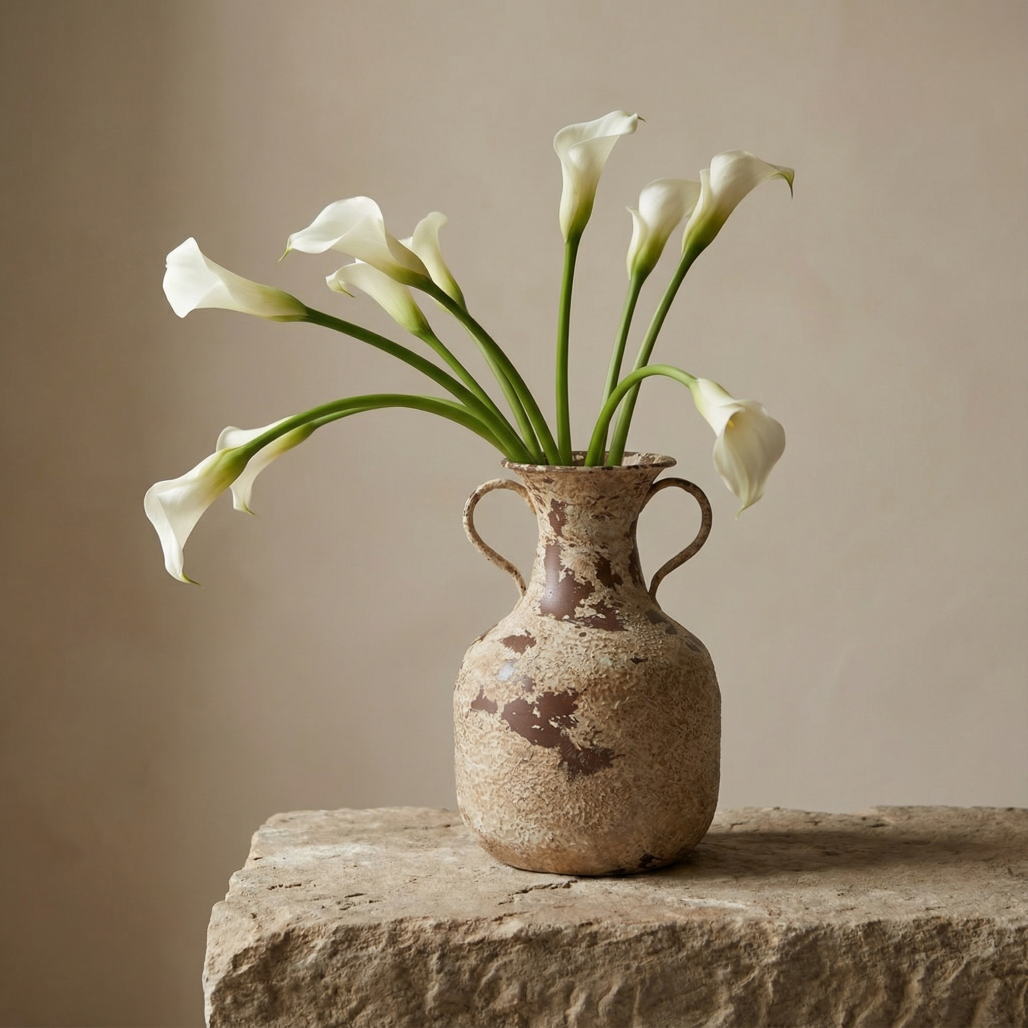 sia-antica-arka-vase-m-tal-34-cm-marron-vieilli image 2