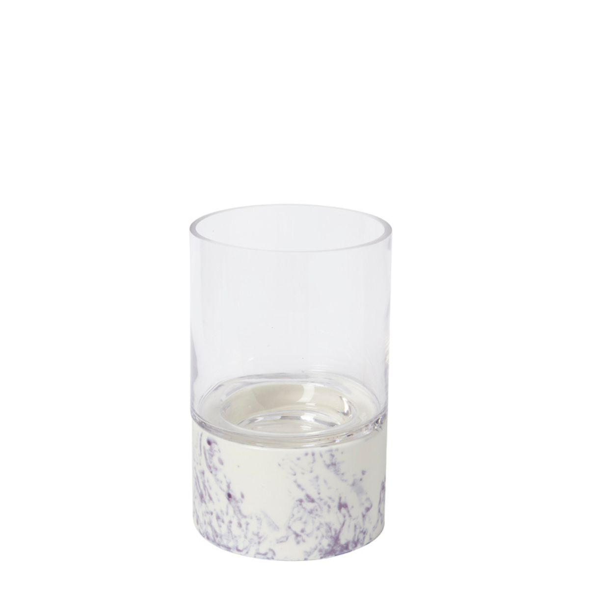 sia-nora-porte-bougie-blanc-effet-marbre-23-cm image 1