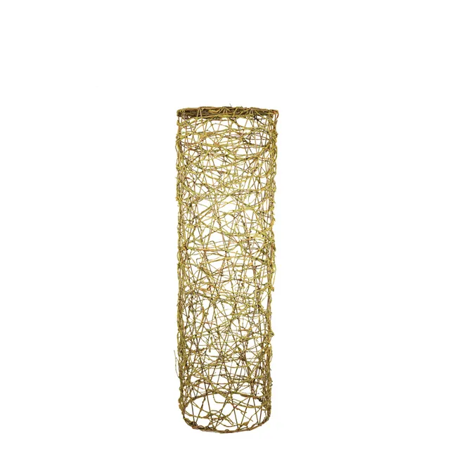 sia-antica-vase-socle-effet-rattan-marron-72-cm-fer image 1