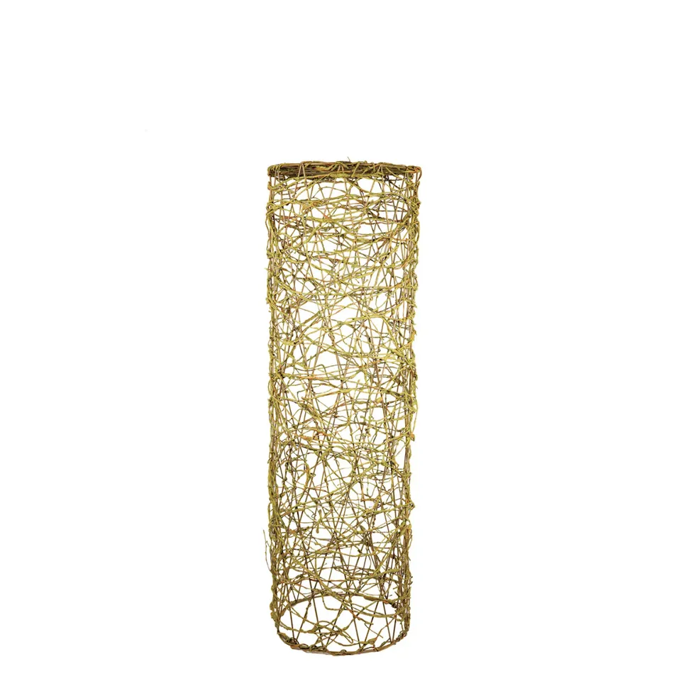 sia-antica-vase-socle-effet-rattan-marron-72-cm-fer image 1