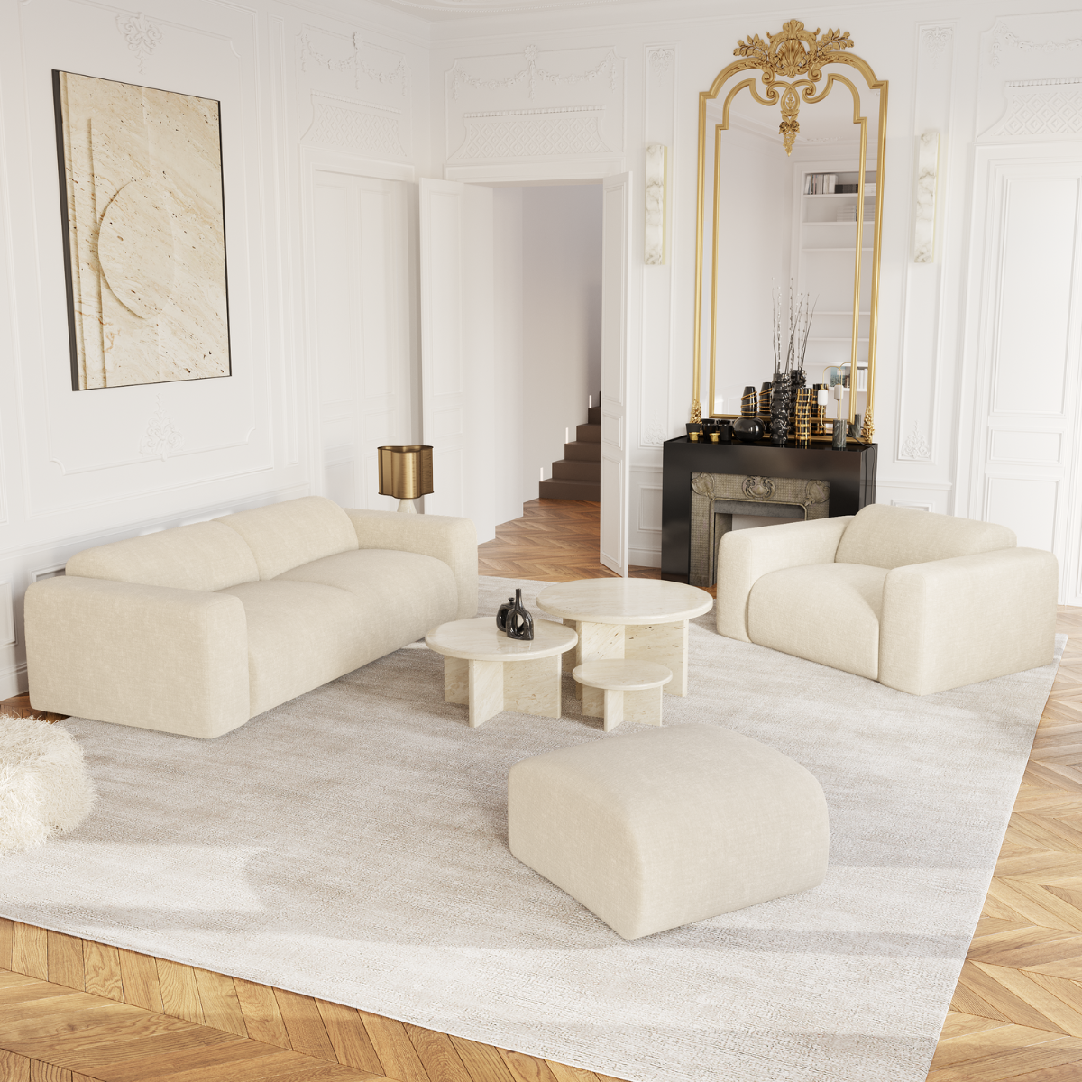 sia-deco-myra-canap-droit-cr-me-assise-arrondie image 2