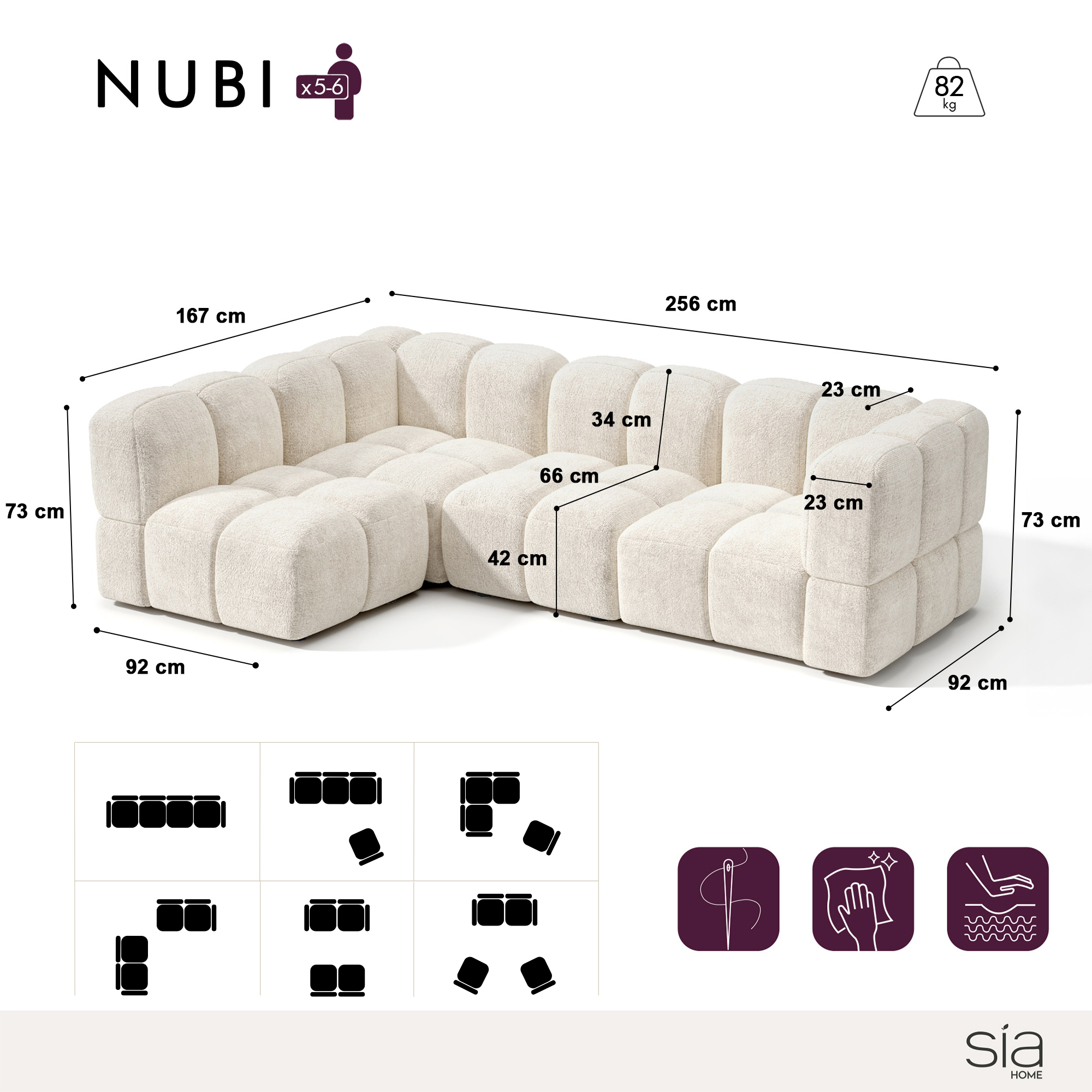 sia-nubi-canap-modulable-angle-gauche-256-cm-tissu image 3