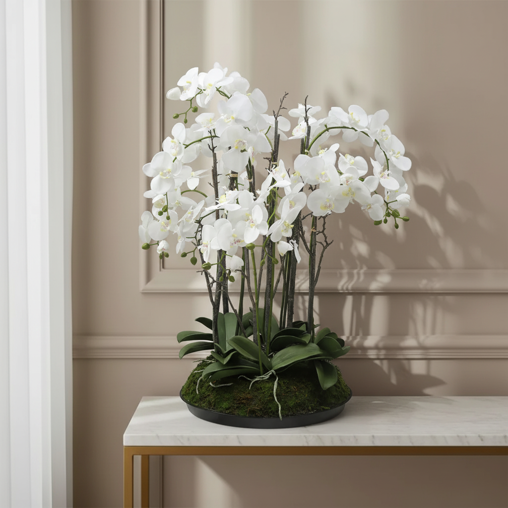 sia-deco-noah-composition-orchid-e-artificielle-blanc-90-cm image 2