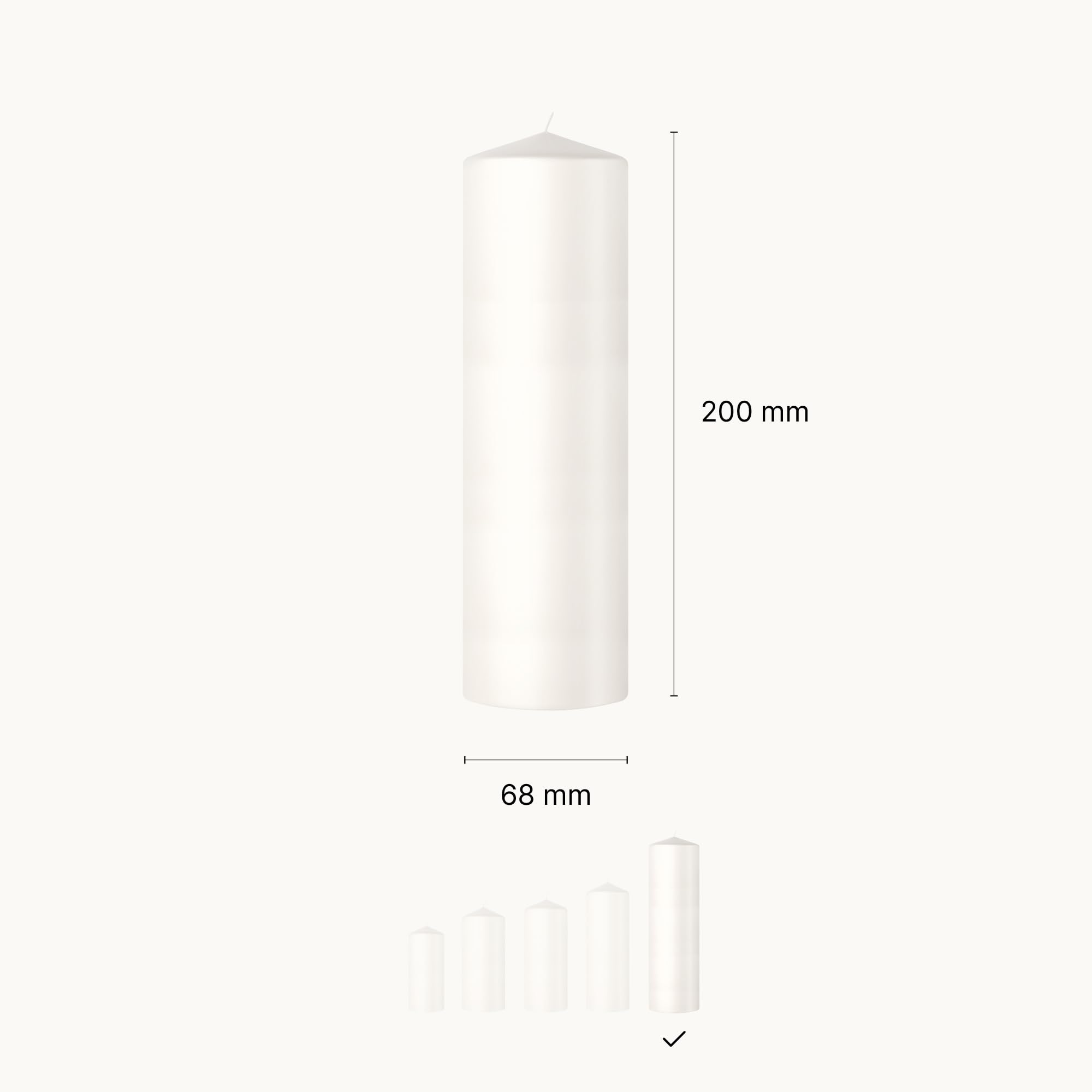 bolsius-pilier-bougie-blanche-lot-4-20x7cm-75h-lisse image 6