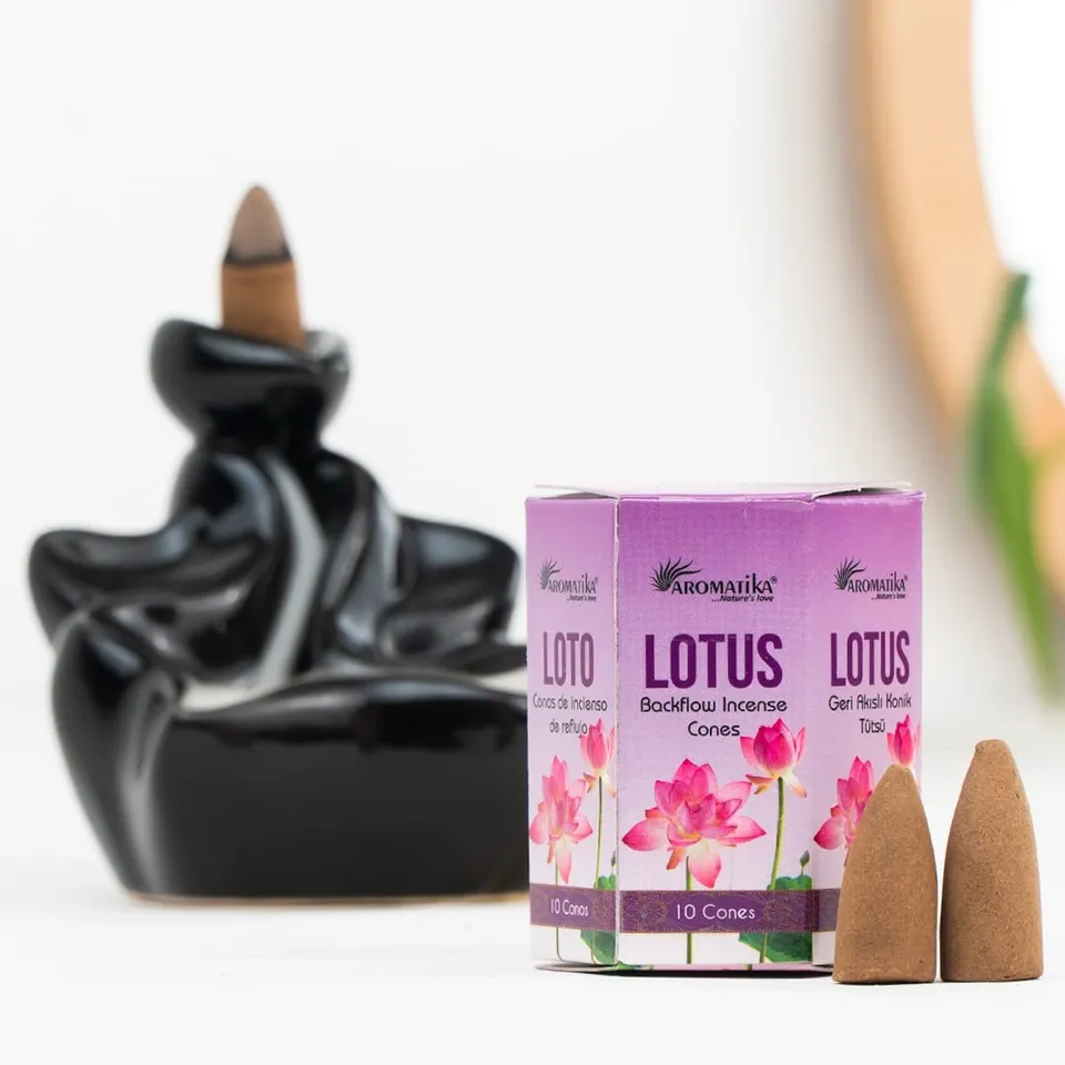 aromatika-backflow-c-nes-d-encens-lotus-120-pi-ces-floral image 1