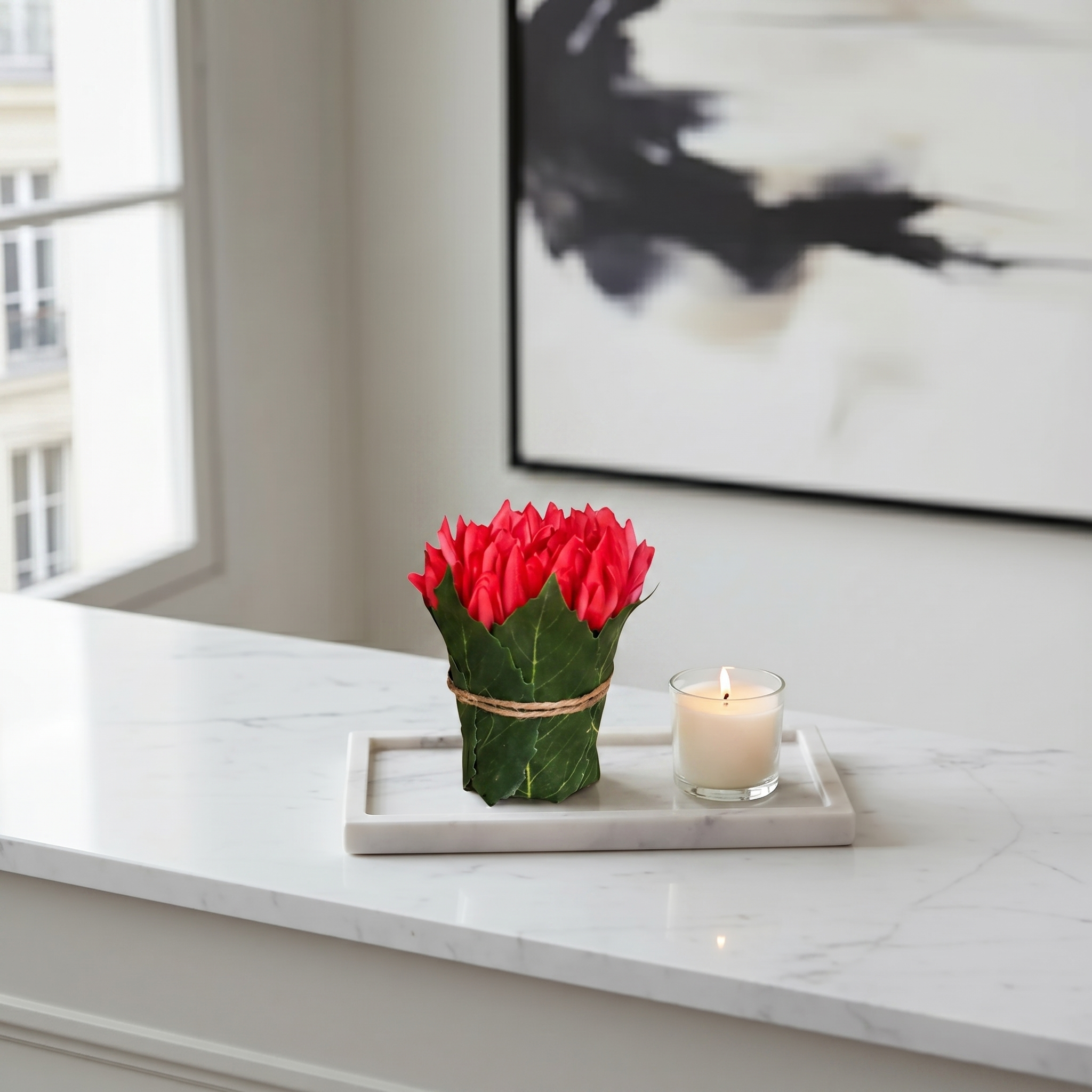 sia-deco-noah-composition-chrysanth-me-corail-9-cm-fleur-artificielle image 4