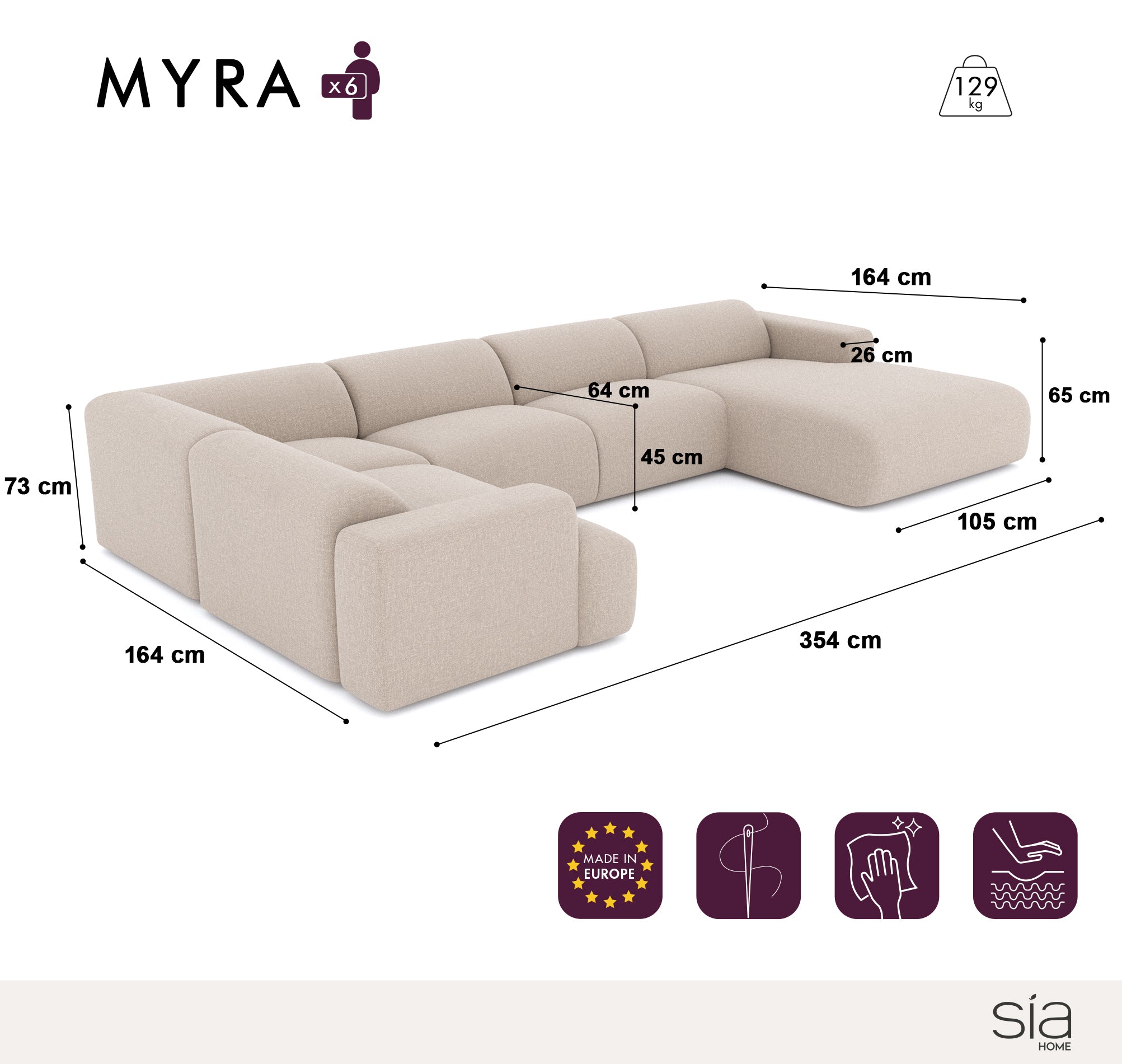 sia-deco-myra-canap-panoramique-angle-droit-cr-me-5-places image 6