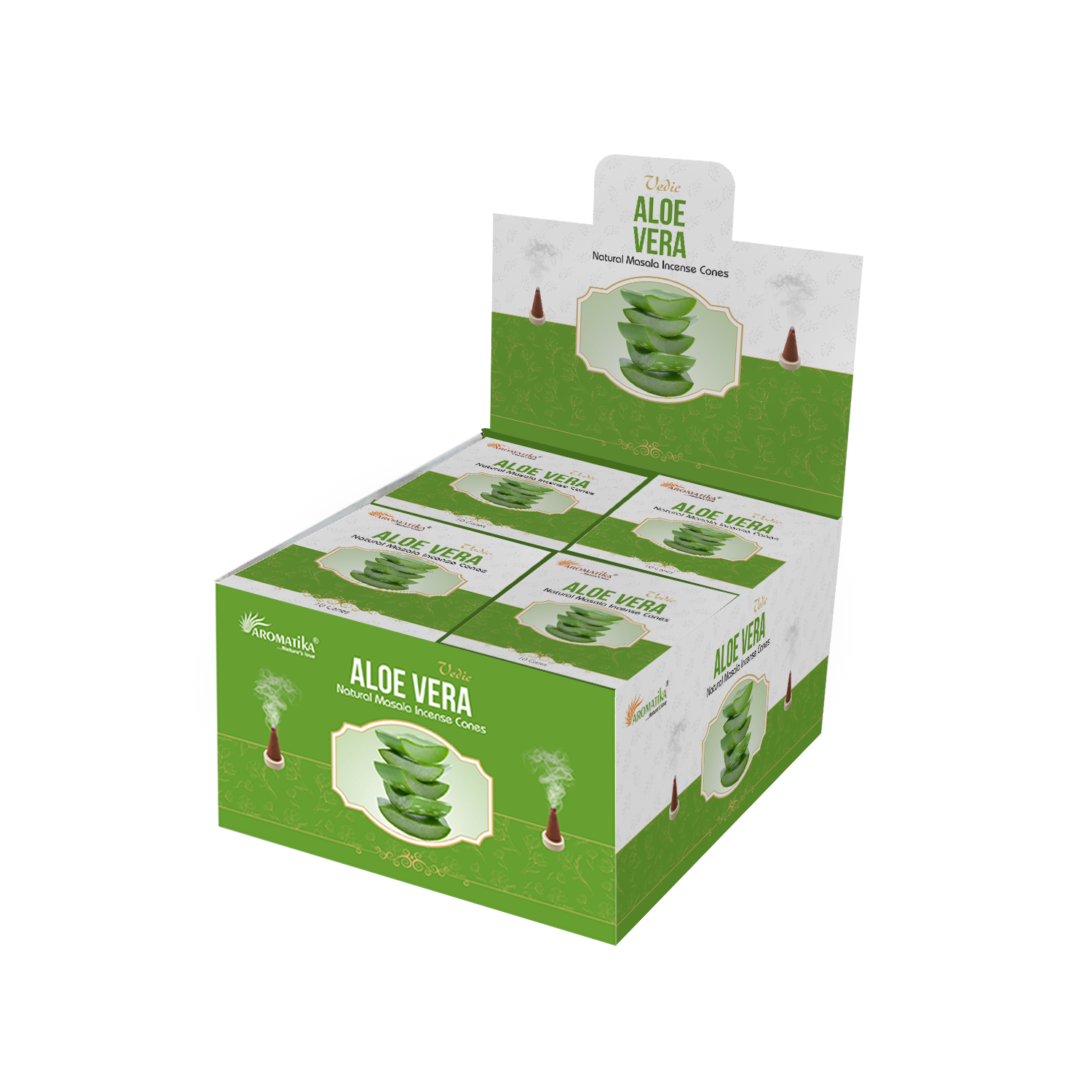 aromatika-vedic-aloevera-c-nes-d-encens-aloe-vera-lot-120 image 1