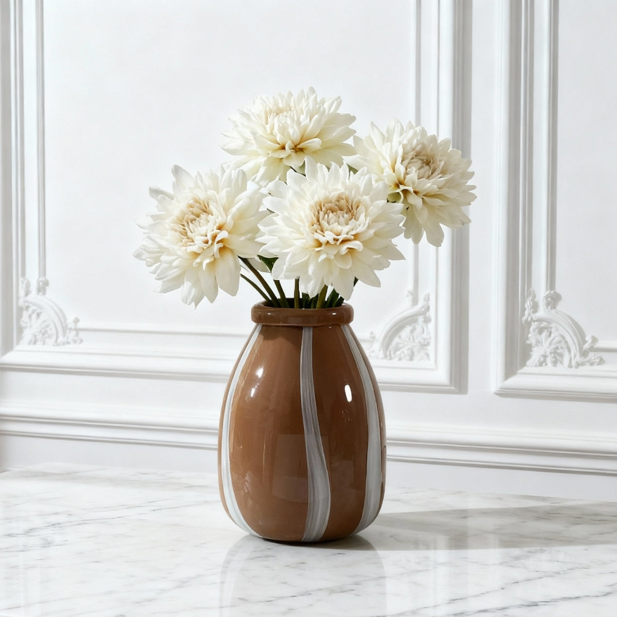sia-deco-antica-lattea-vase-verre-marron-26-cm-souffl image 2