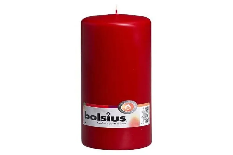 bolsius-bougies-piliers-rouge-vin-20x7-cm-lot-8 image 1