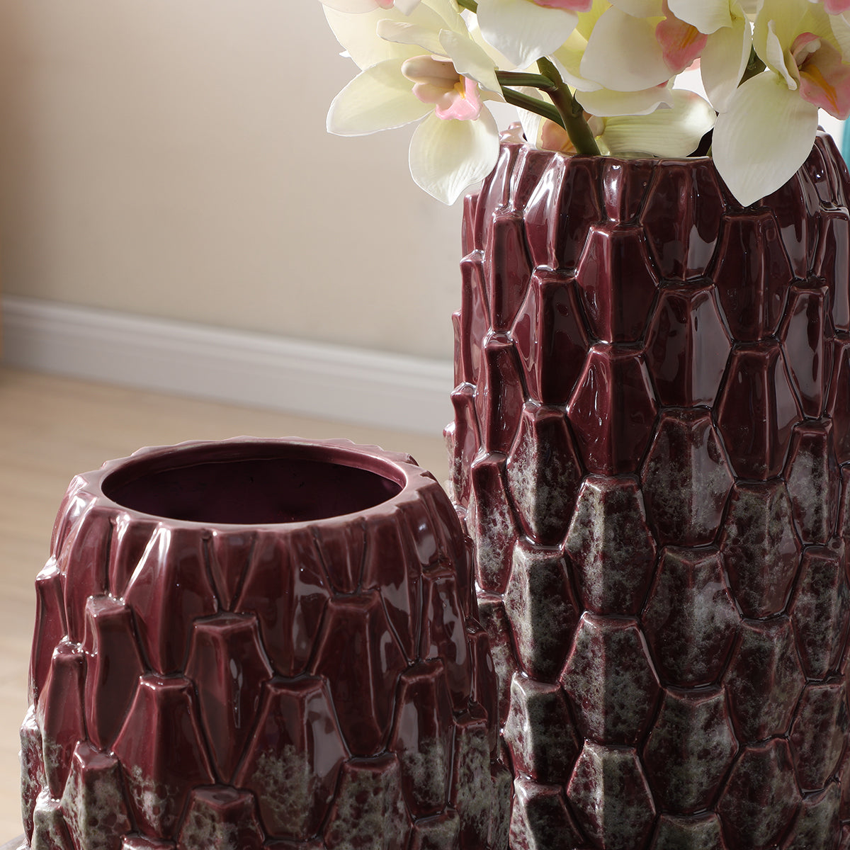 sia-antica-thistle-vase-c-ramique-violet-petit-format-25-5-cm image 3