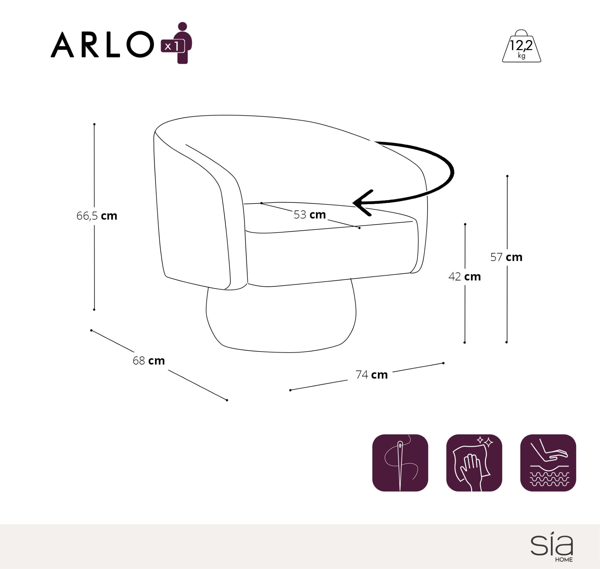 sia-deco-arlo-fauteuil-pivotant-cr-me-design-enveloppant image 6