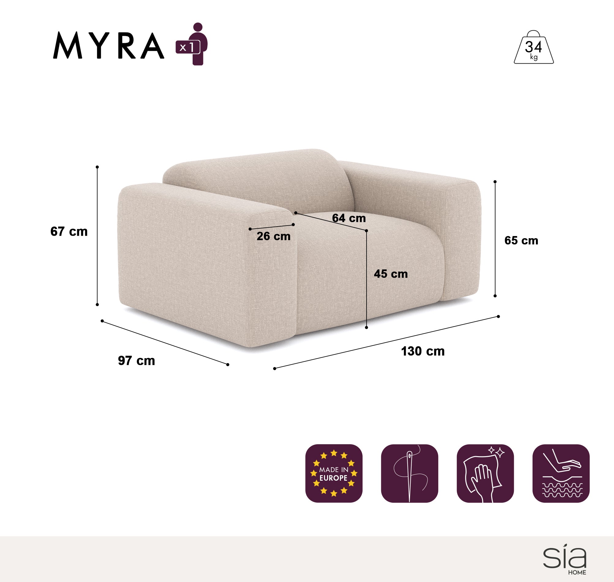 sia-myra-fauteuil-cr-me-beige-assise-arrondie image 6