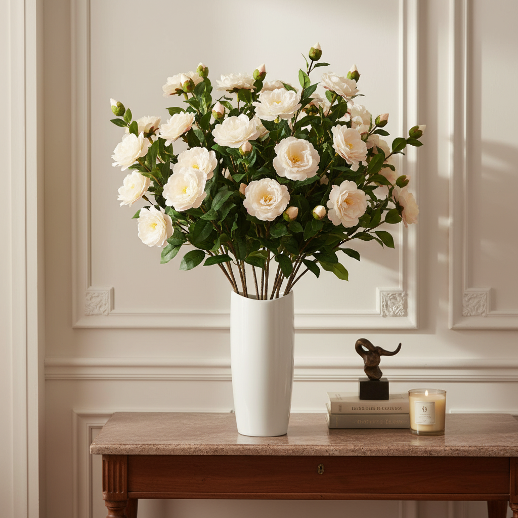 sia-noah-cam-lia-tige-fleur-artificielle-cr-me-52-cm image 2