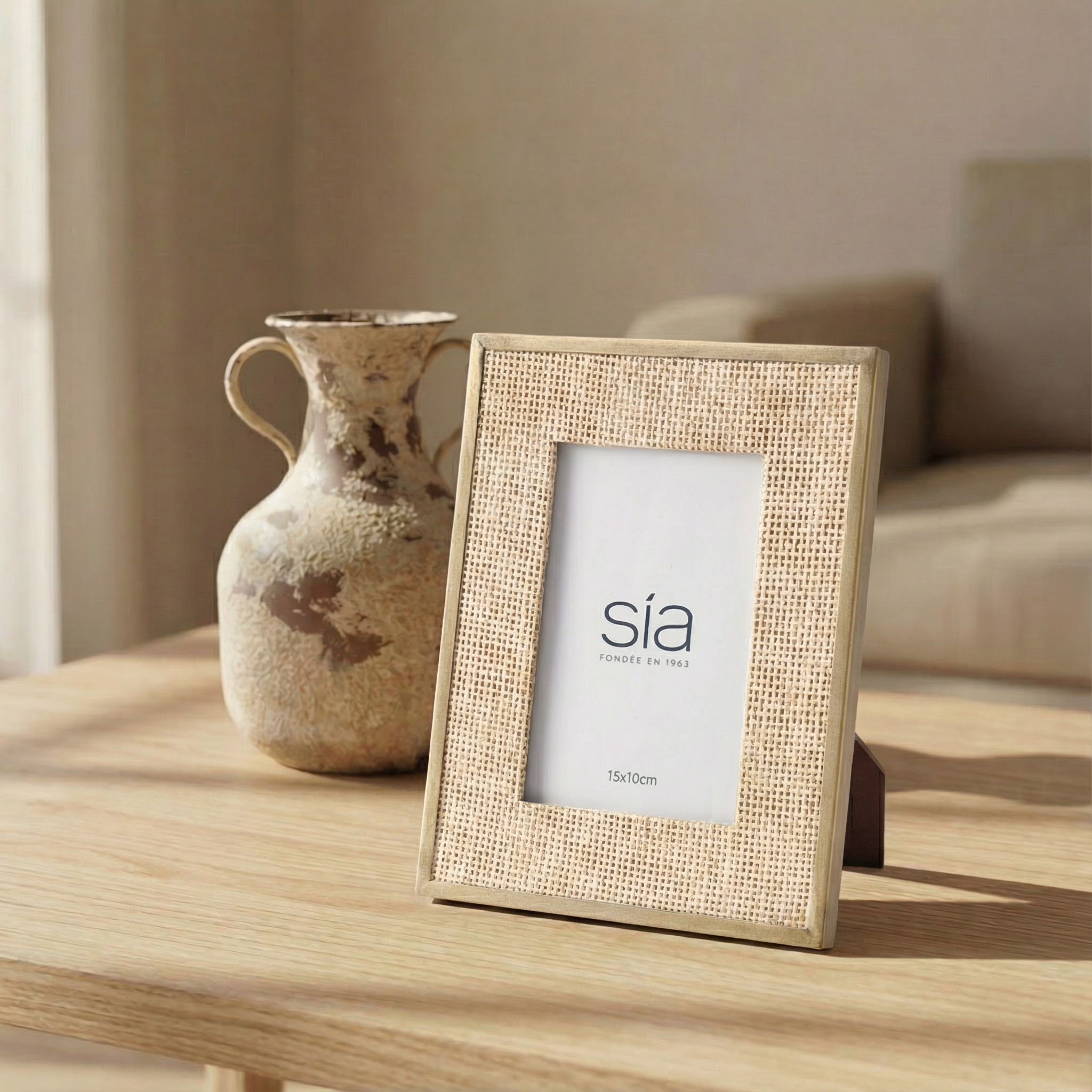 sia-deco-victoria-cadre-photo-loft-rotin-10x15-beige image 2