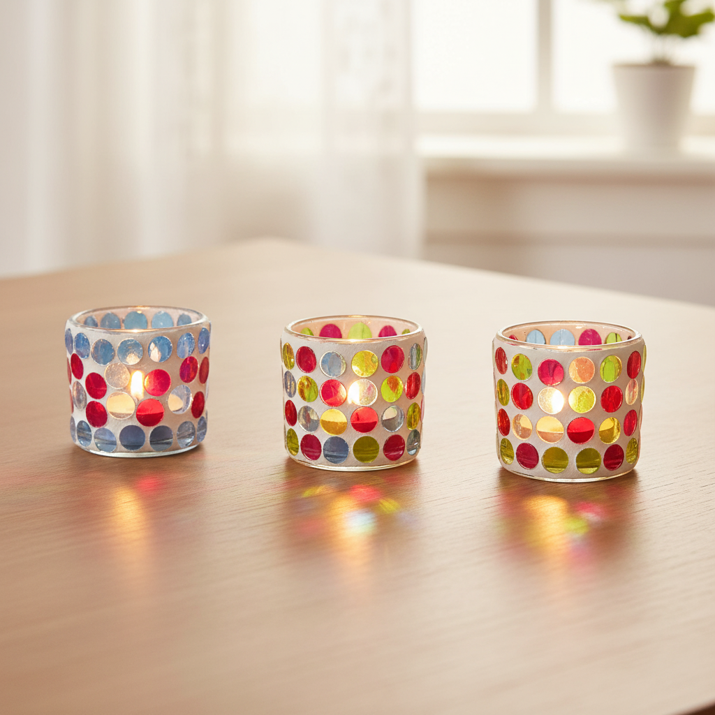 sia-deco-nora-photophores-mosa-que-verre-bleu-lot-3 image 2
