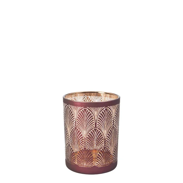 sia-nora-boudoir-photophore-verre-bordeaux-dor-12-5-cm image 1