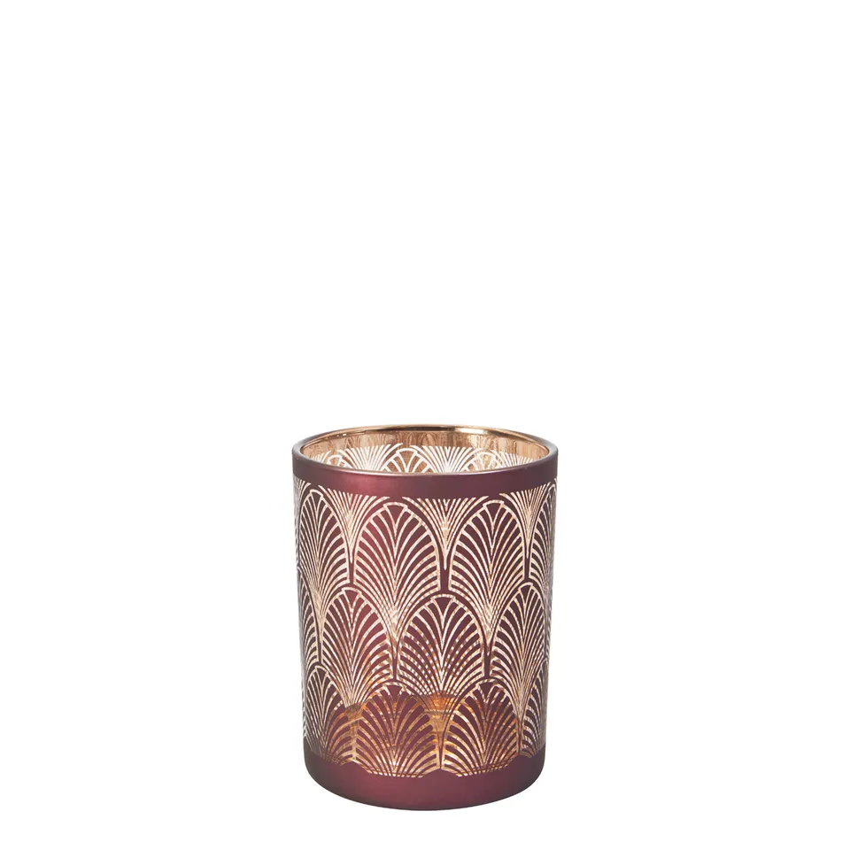 sia-nora-boudoir-photophore-verre-bordeaux-dor-12-5-cm image 1