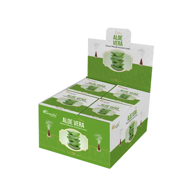 aromatika-vedic-aloevera-c-nes-d-encens-aloe-vera-lot-120 image 1