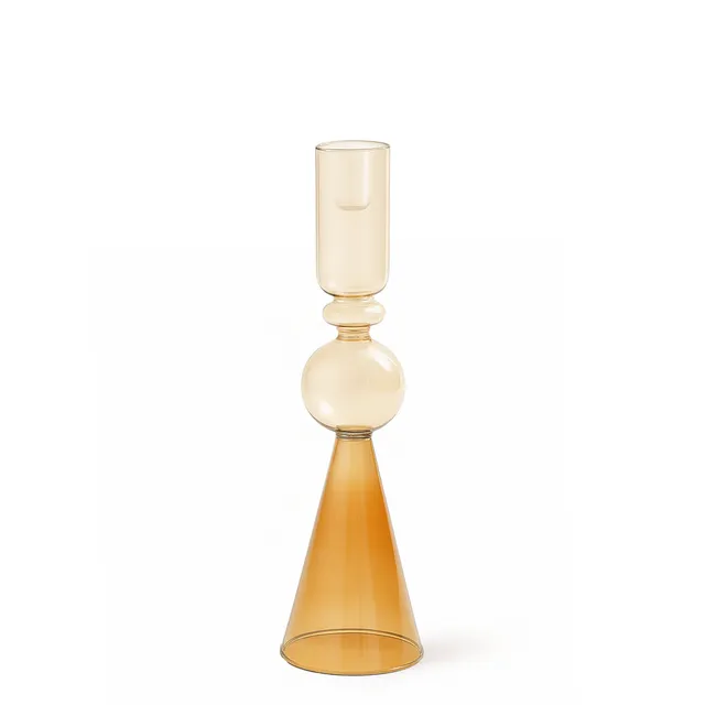 sia-nora-bougeoir-sunrise-verre-orange-ambr-31-cm image 1