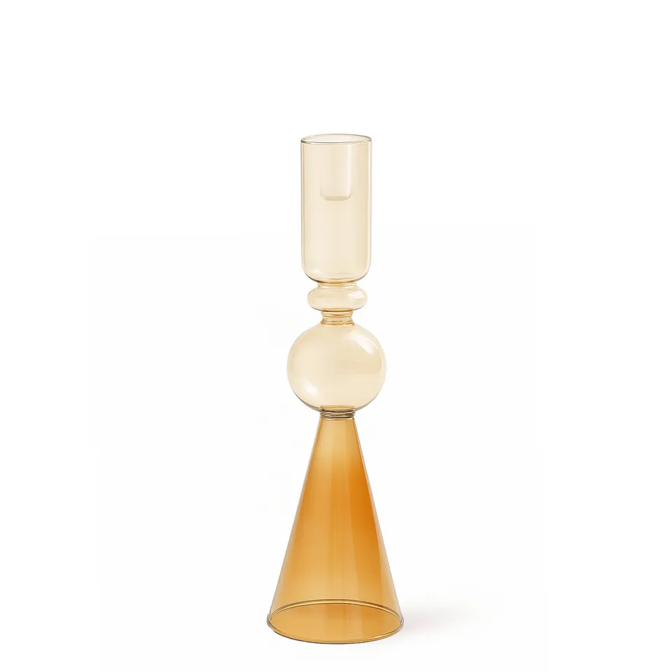 sia-nora-bougeoir-sunrise-verre-orange-ambr-31-cm image 1