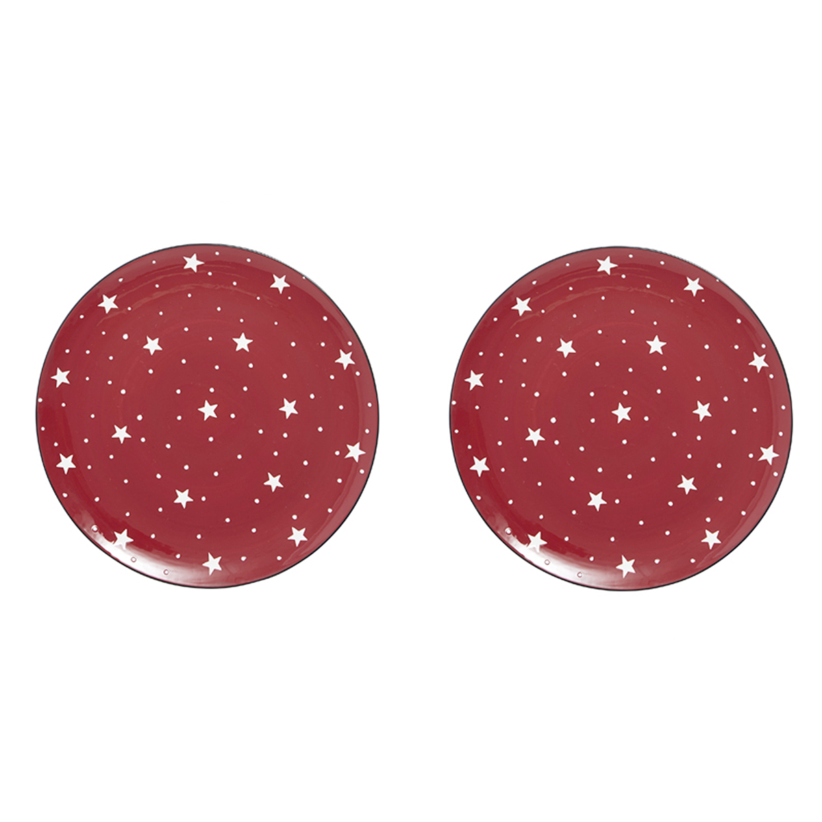sia-deco-alba-assiettes-holly-rouges-21-cm-lot-de-2 image 1