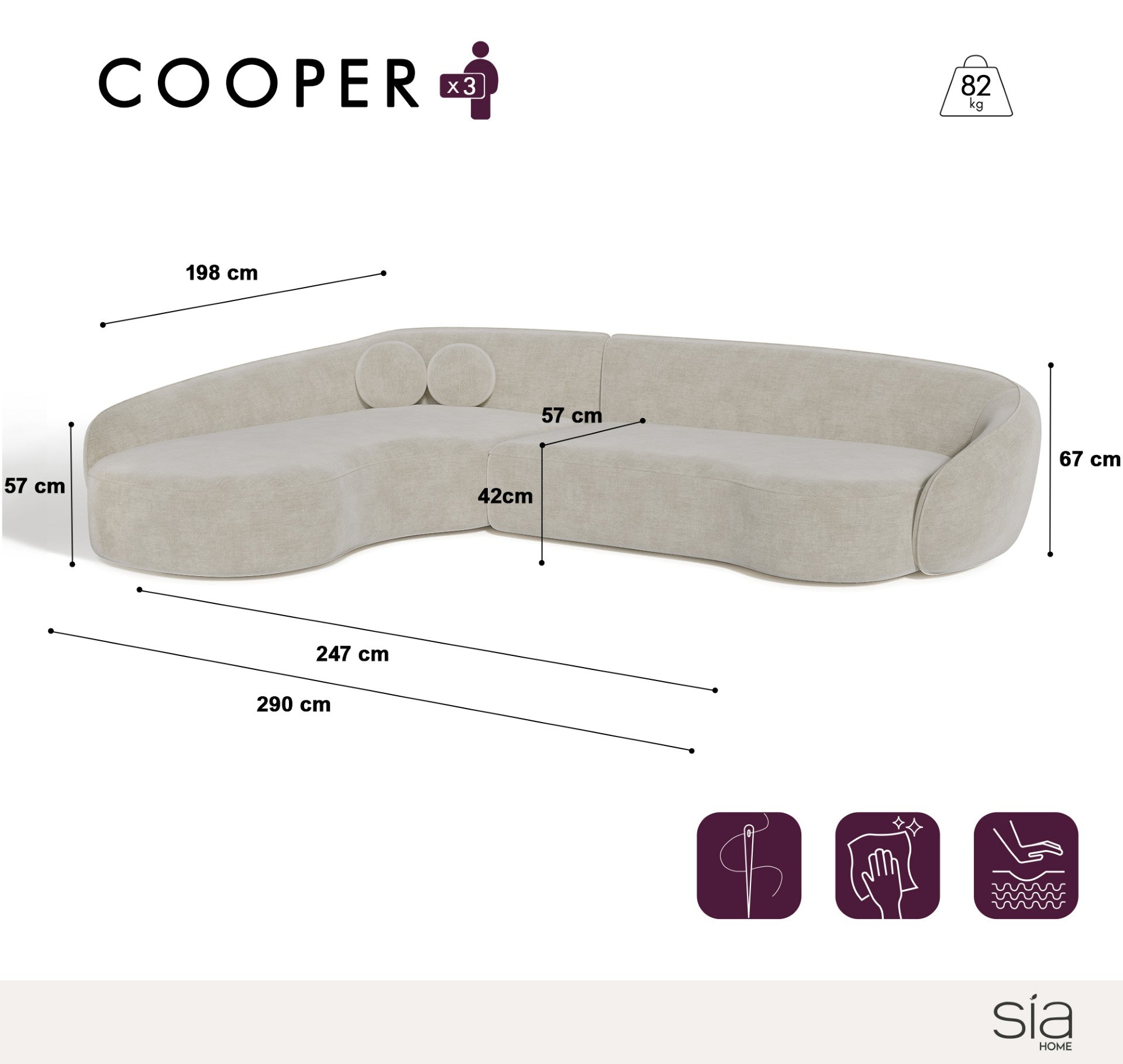 sia-deco-cooper-canap-angle-gauche-blanc-cass-spacieux image 4