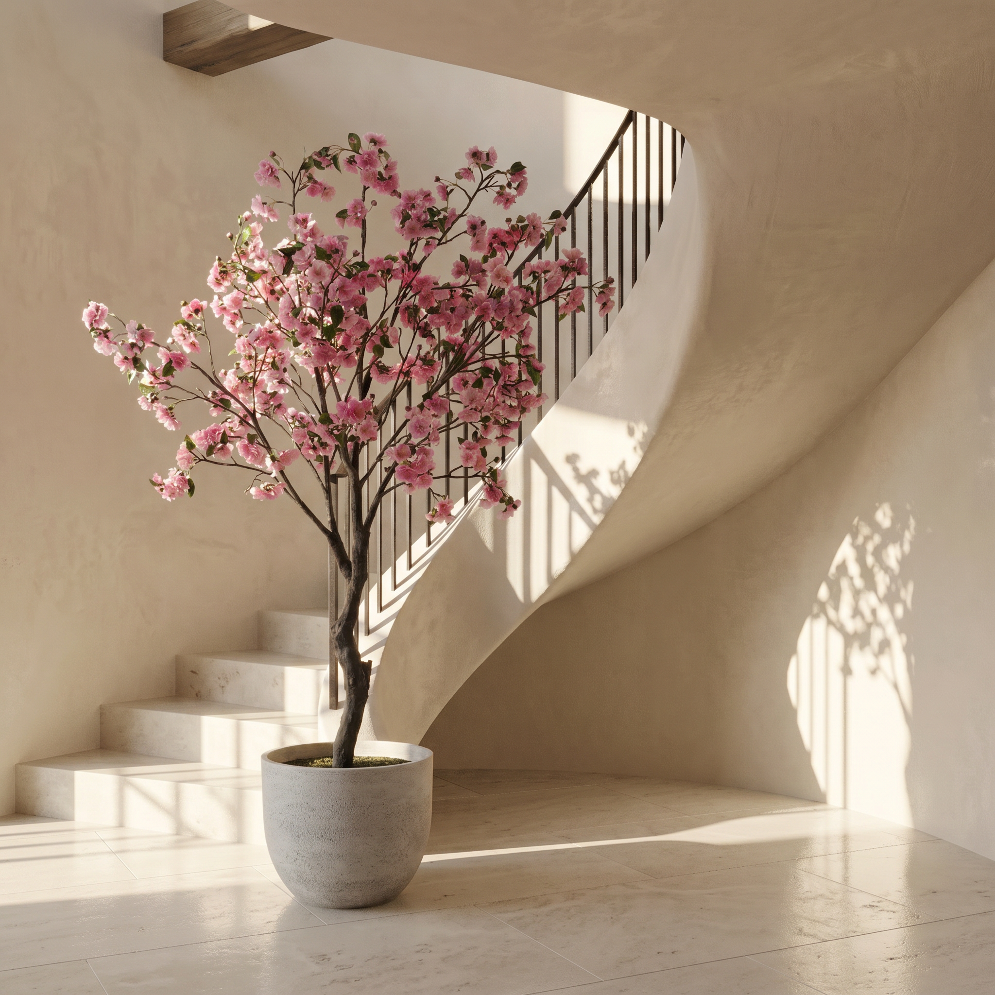 sia-deco-noah-cerisier-en-fleurs-pot-rose-210-cm image 2
