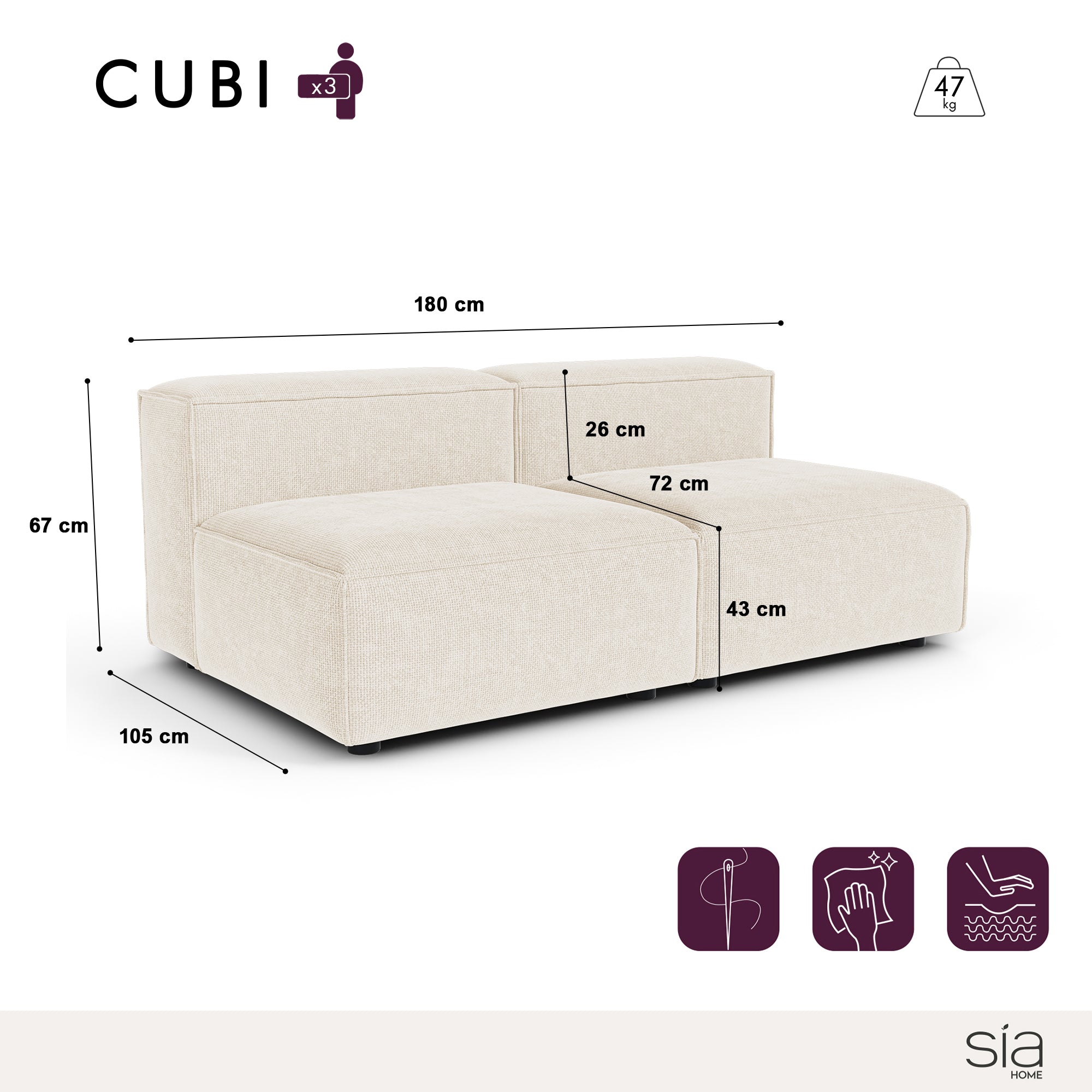 sia-cubi-canap-modulable-180-cm-mousse-ressorts image 3