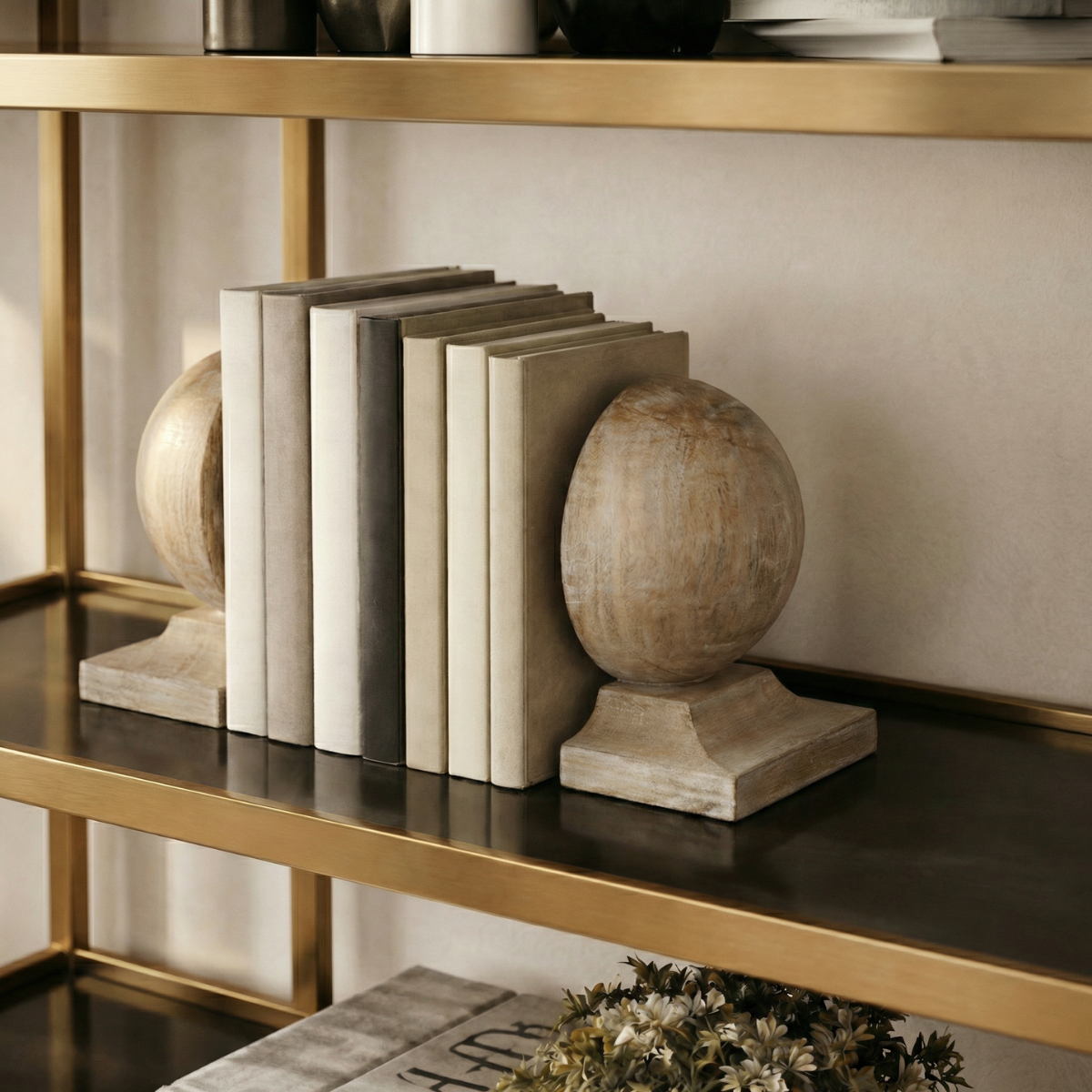 sia-deco-charlie-serre-livre-bois-beige-rond-16-cm image 2