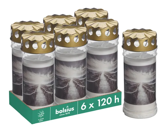 bolsius-bougies-piliers-fun-raire-blanc-montagne-120h-lot-6 image 1