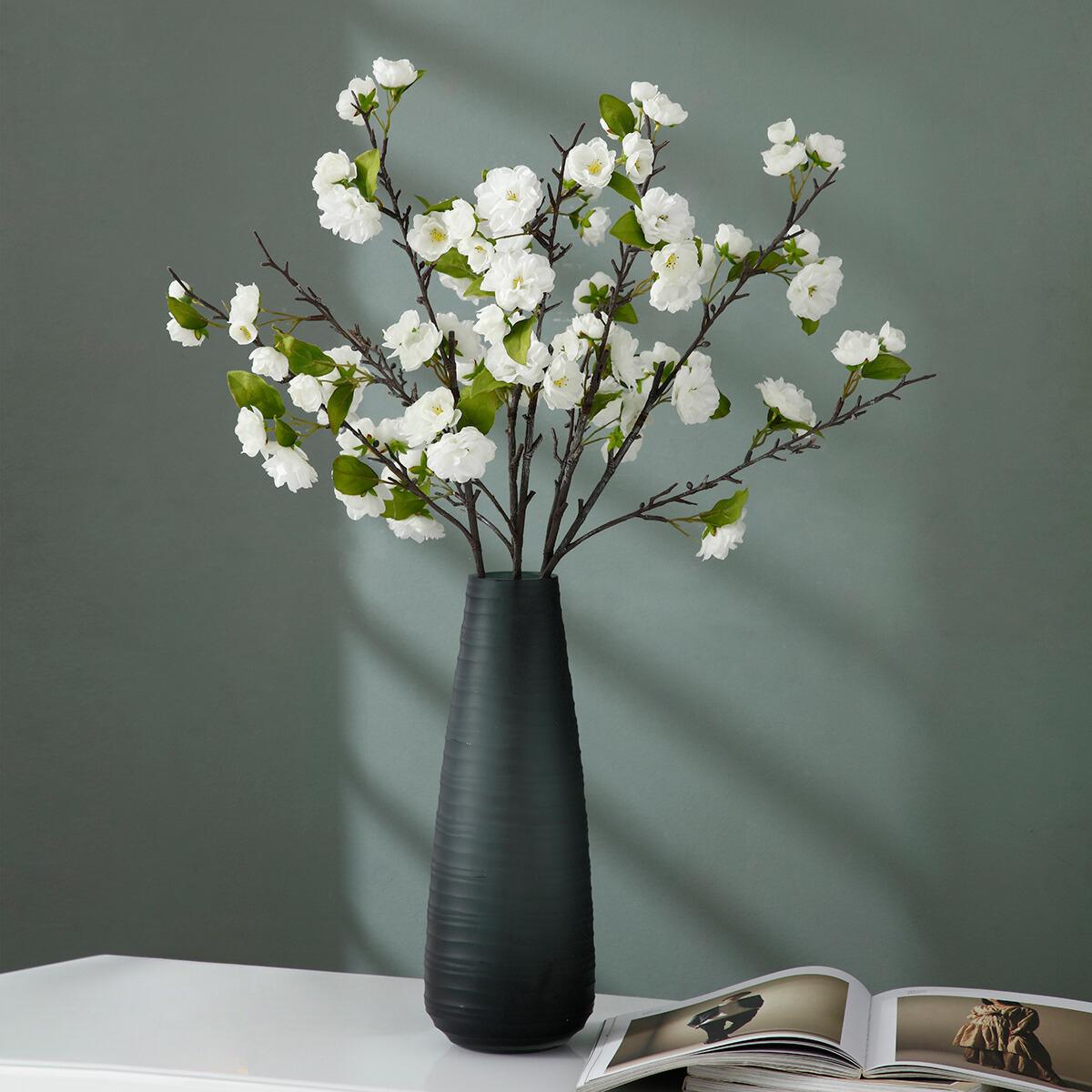 sia-noah-cerisier-tige-fleur-100-cm-blanc-polyester image 2