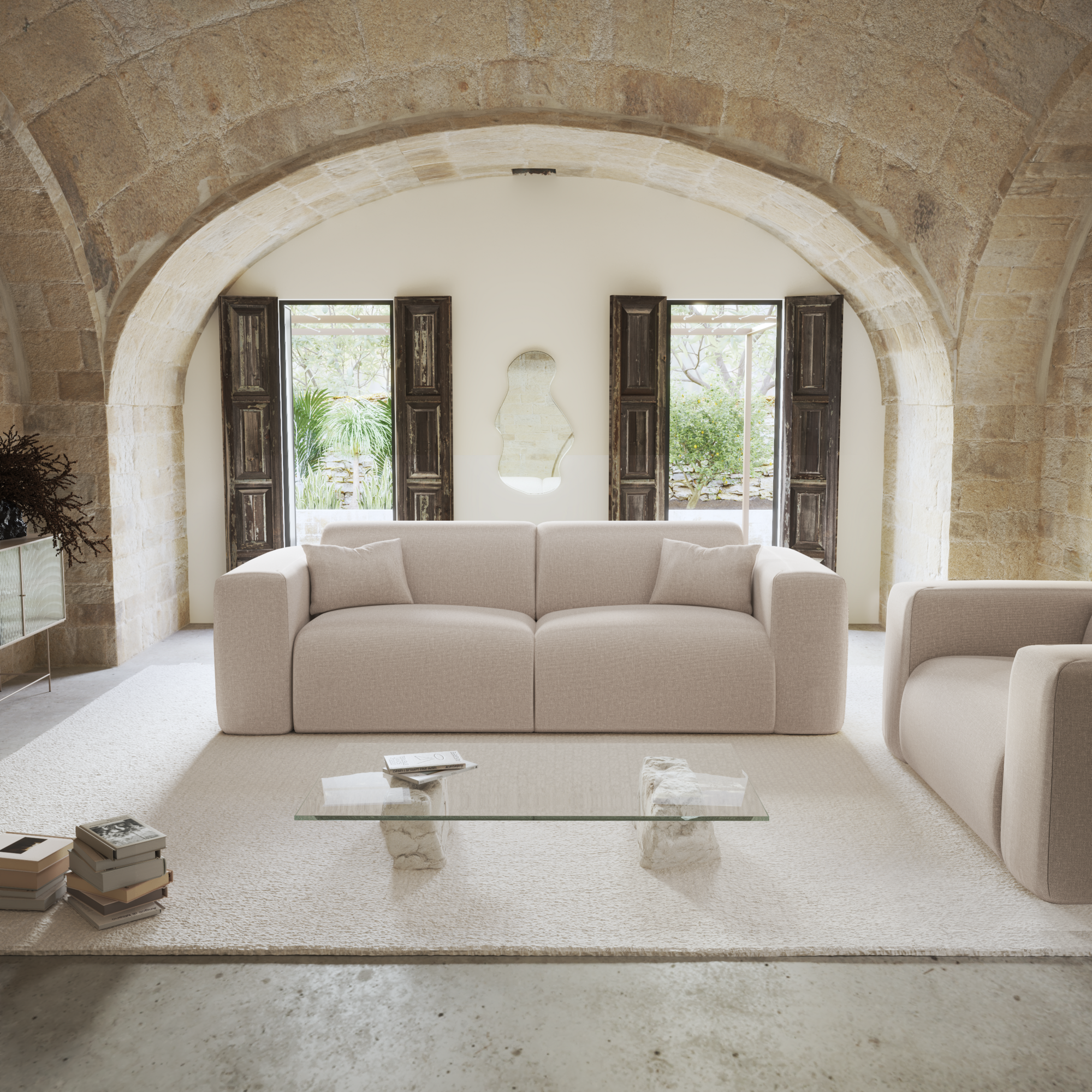 sia-deco-myra-canap-convertible-beige image 2
