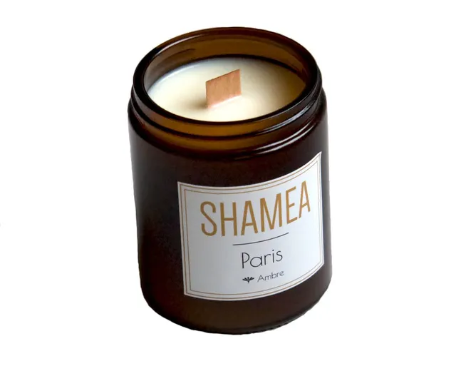 am-cla-bougie-ambre-naturelle-parfum-e-cire-soja-150-g image 1