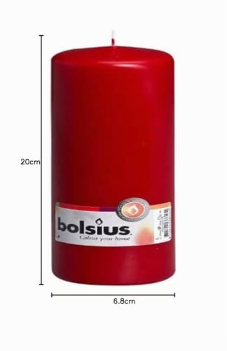 bolsius-bougies-piliers-rouge-vin-20x7-cm-lot-8 image 4
