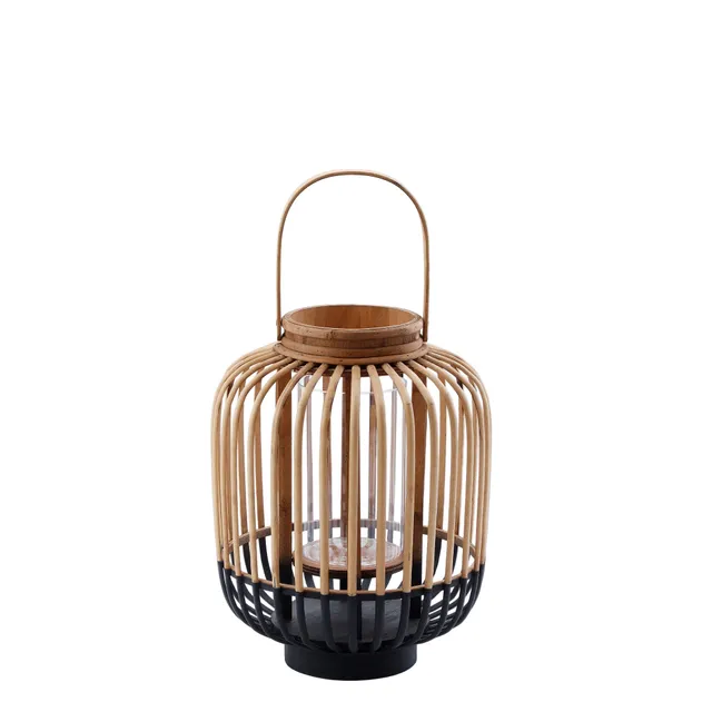 sia-deco-nora-lanterne-bambou-luva-45-cm-noire image 1
