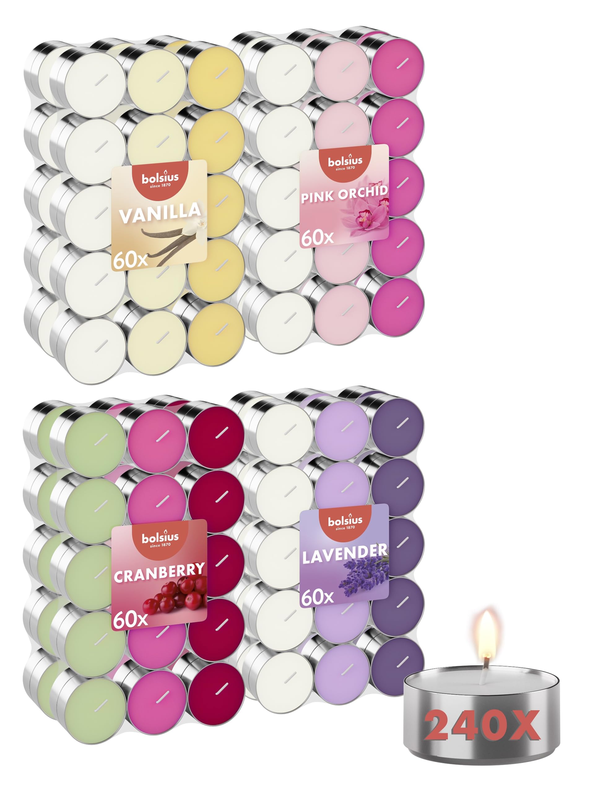 bolsius-chauffe-plat-bougie-multicolore-lot-240-6h-parfum-e image 1