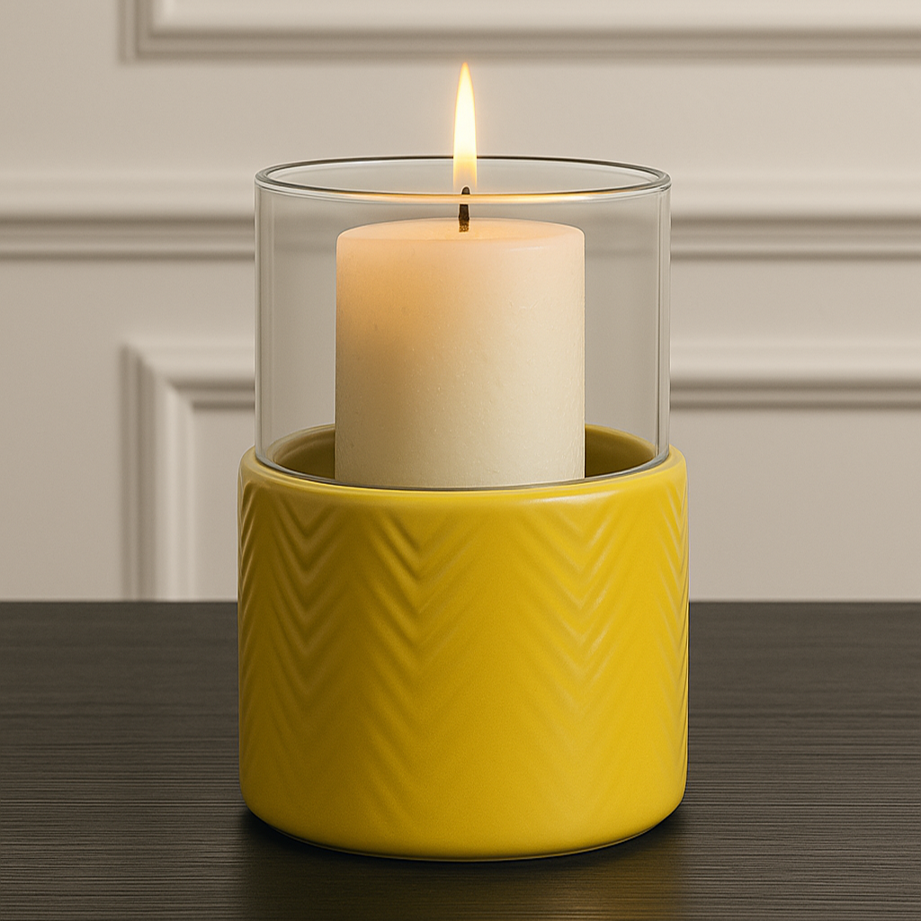 sia-nora-totem-porte-bougie-photophore-jaune-19-cm image 3