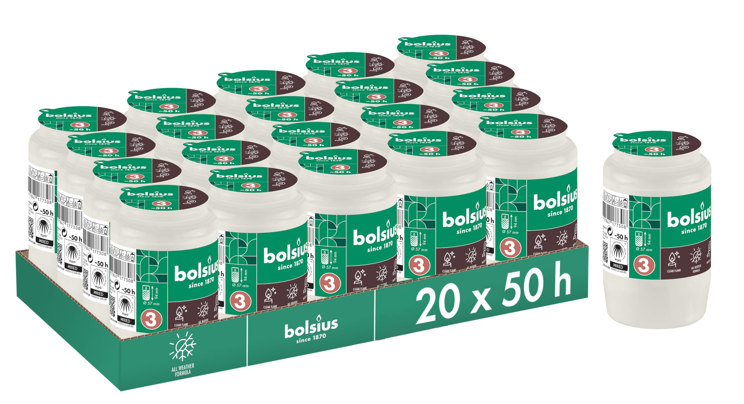 bolsius-bougies-piliers-fun-raire-blanc-4-jours-lot-24 image 7