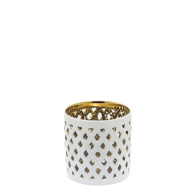 sia-nora-losanges-photophore-verre-blanc-7-cm-dor image 1