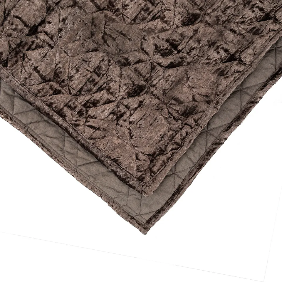 sia-deco-nola-sissi-plaid-marron-satin-175x130-cm image 1