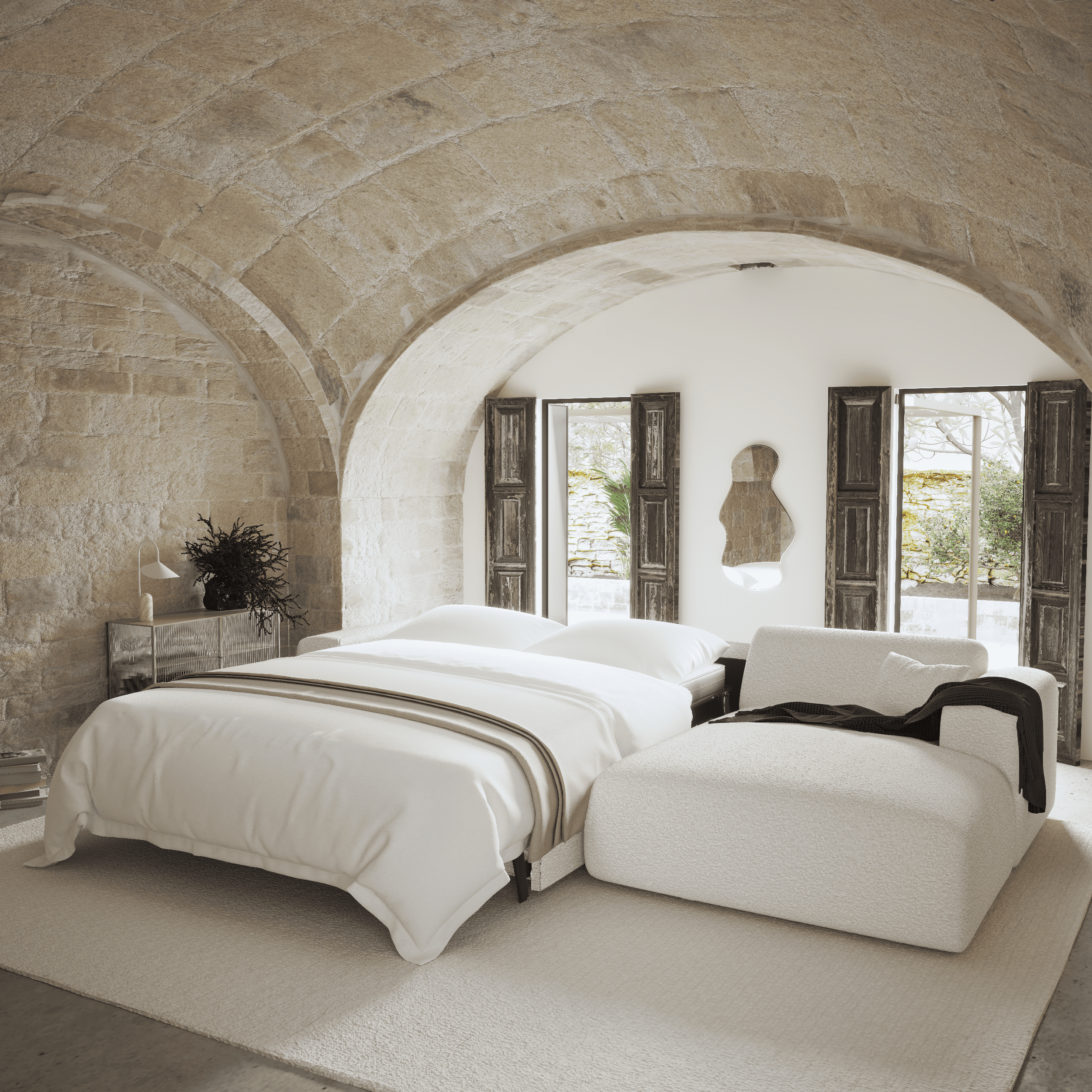 sia-myra-canap-convertible-angle-droit-cr-me-5-places image 3
