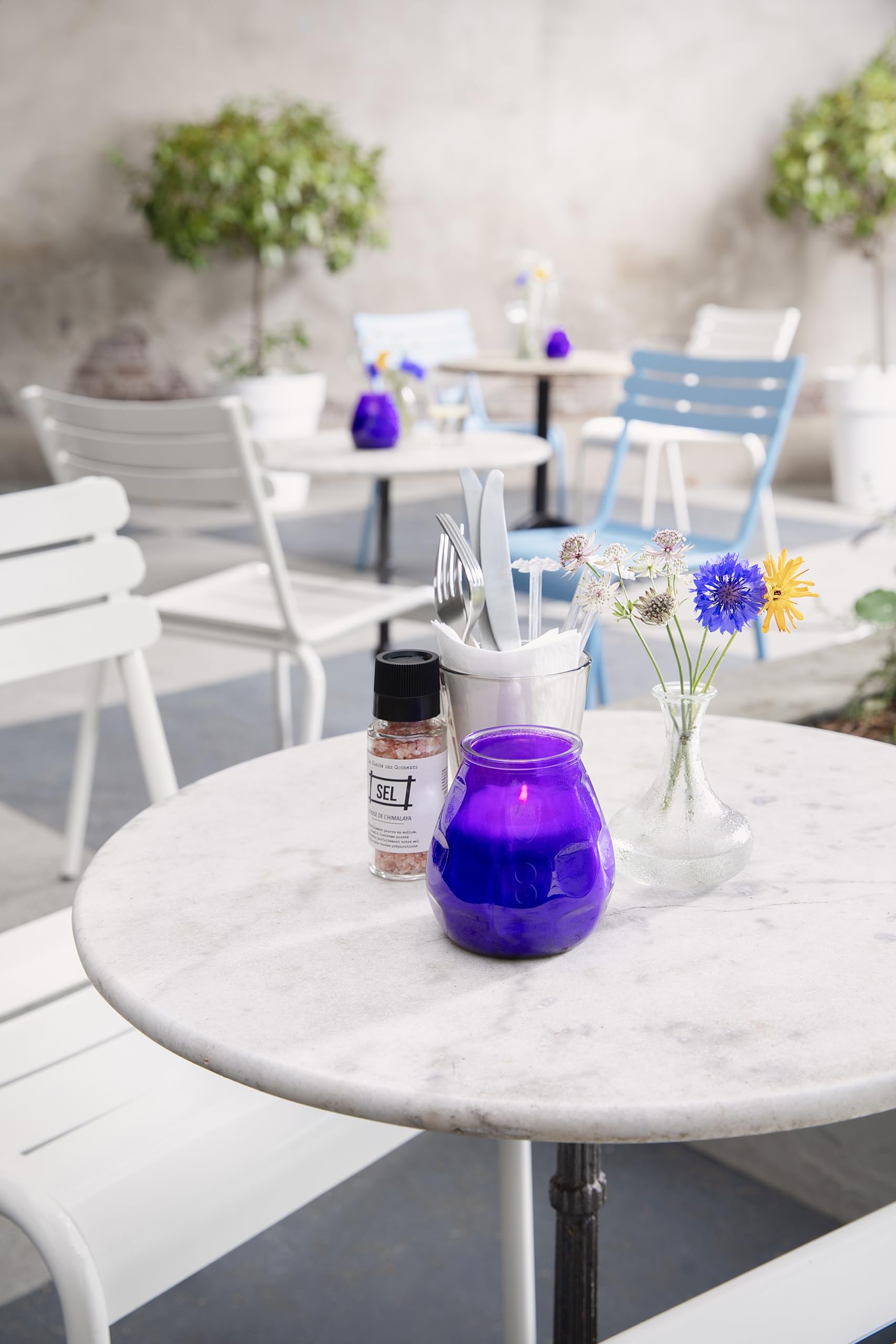 bolsius-outdoor-twilight-bougie-ext-rieur-verre-violet-lot-6-70h image 2