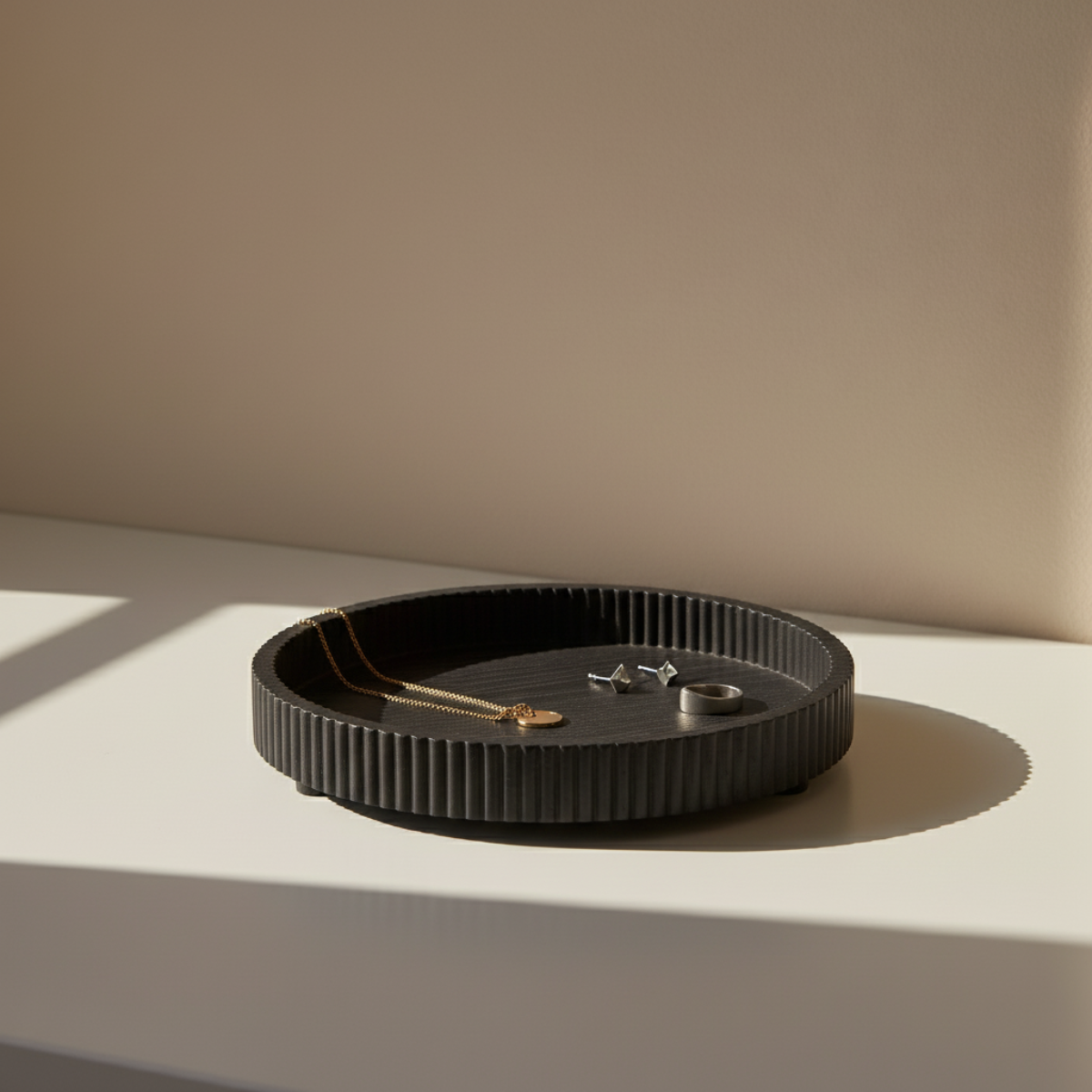 sia-arlo-palma-plateau-rond-noir-bois-30-5-cm image 2