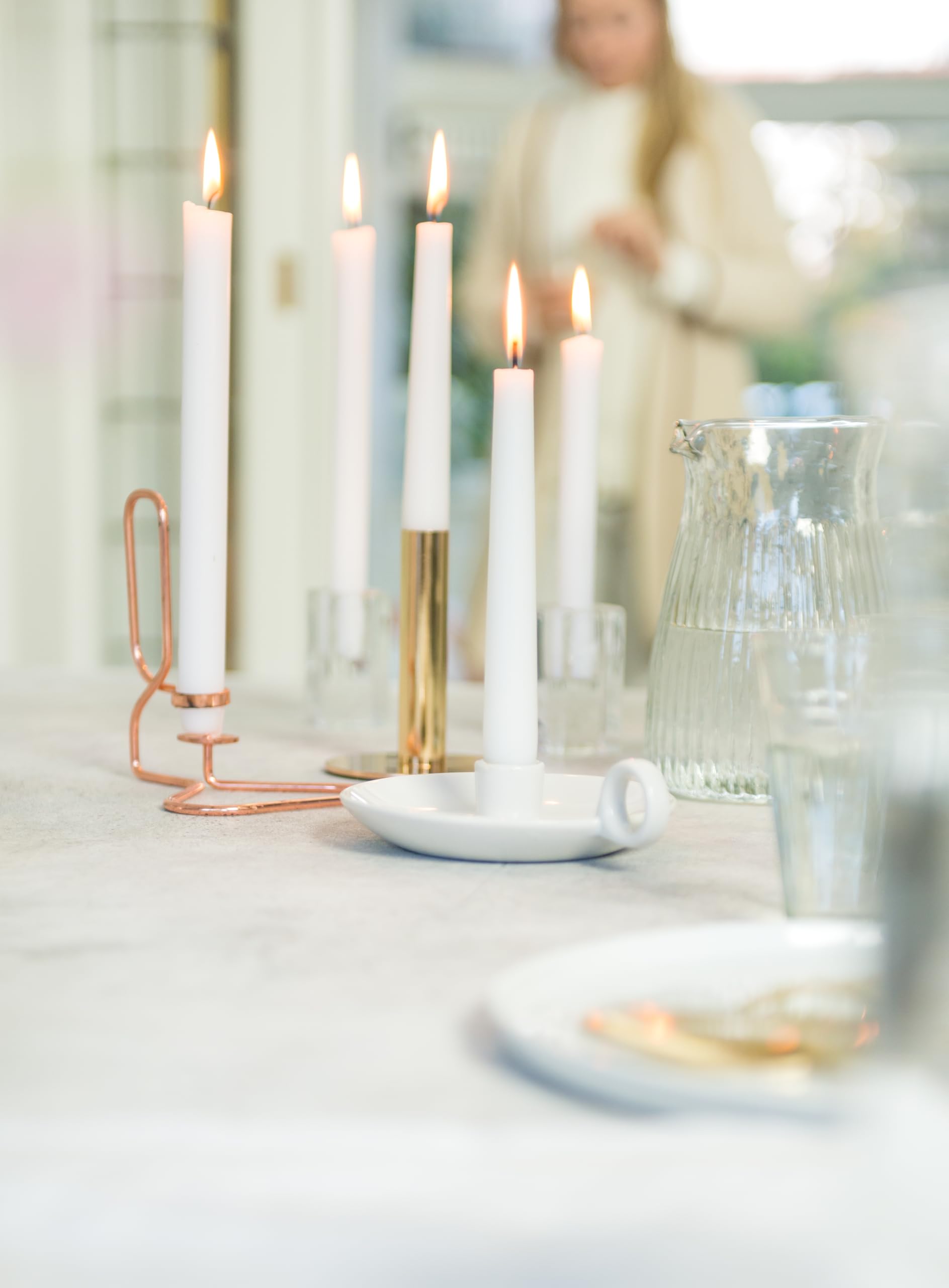 bolsius-essentials-bougie-d-ner-blanc-23-cm-lot-8 image 3